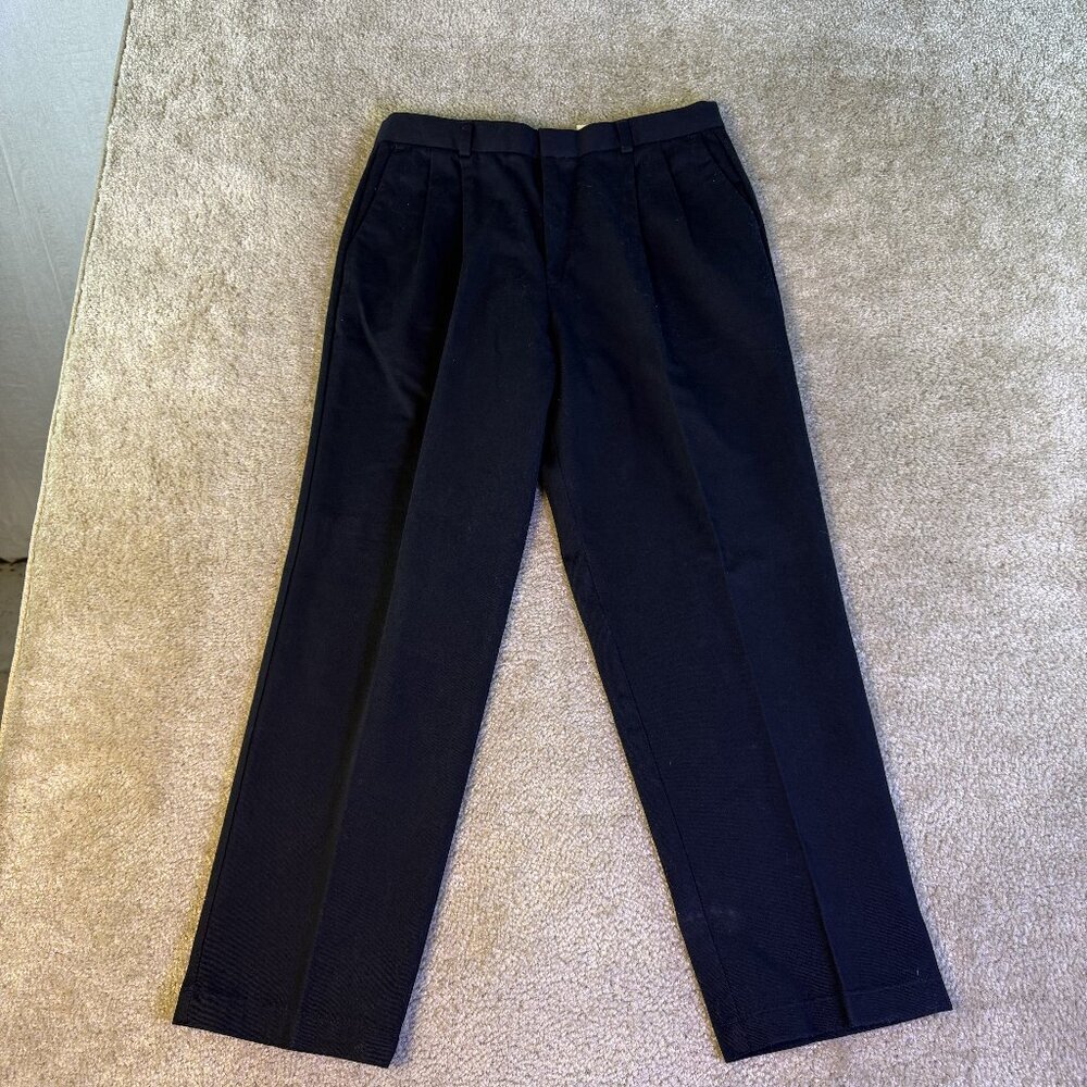 DOCKERS Pants Womens Size 12 Short Vintage Blue Dupont Teflon Khaki Twill F351